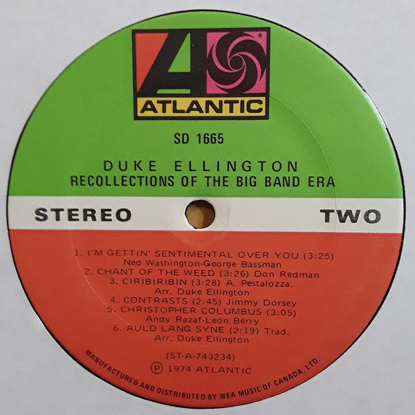 Recollections Of The Big Band Era