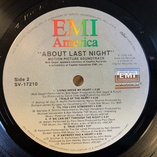 "About Last Night..." (Music From The Motion Picture)