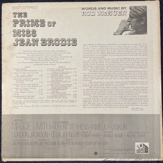 The Prime Of Miss Jean Brodie: Original Motion Picture Soundtrack