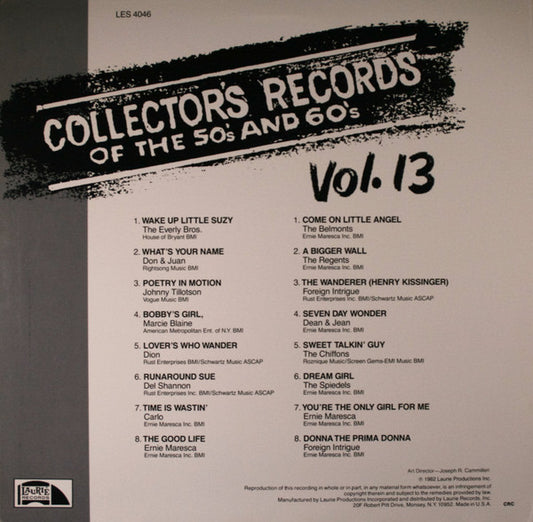 Collector's Records Of The 50's And 60's Vol. 13