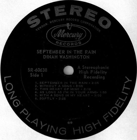 September In The Rain - Dinah Washington