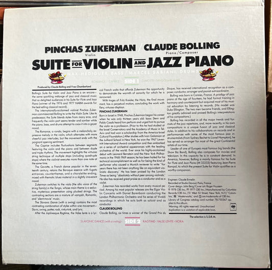 Suite For Violin And Jazz Piano