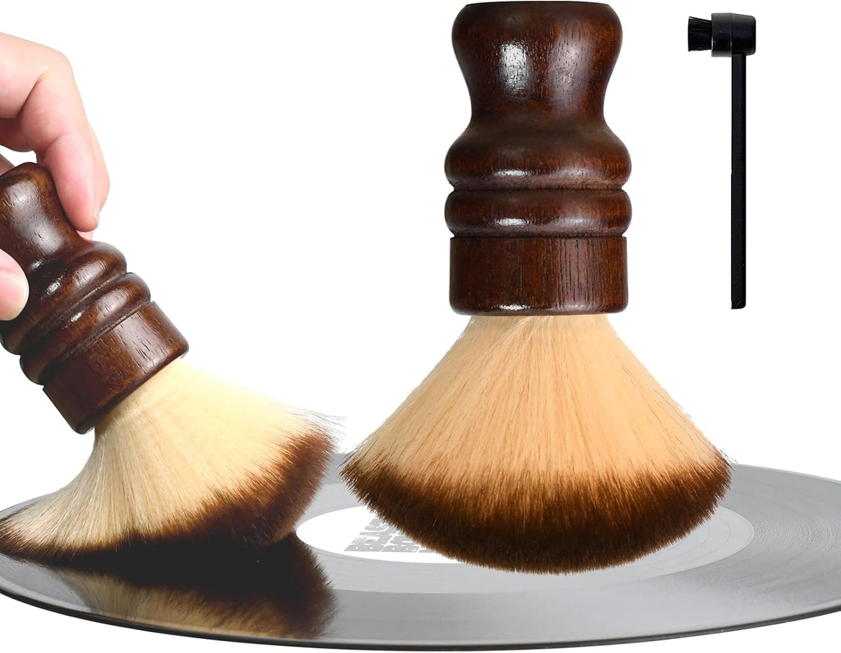 Retro Wooden Handle Record Brush