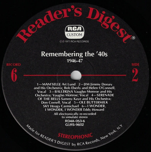 Remembering The '40s - A Parade Of Nostalgic Hits