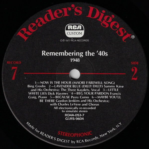 Remembering The '40s - A Parade Of Nostalgic Hits