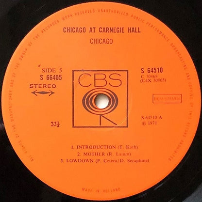 Chicago At Carnegie Hall (Volumes I, II, III And IV)