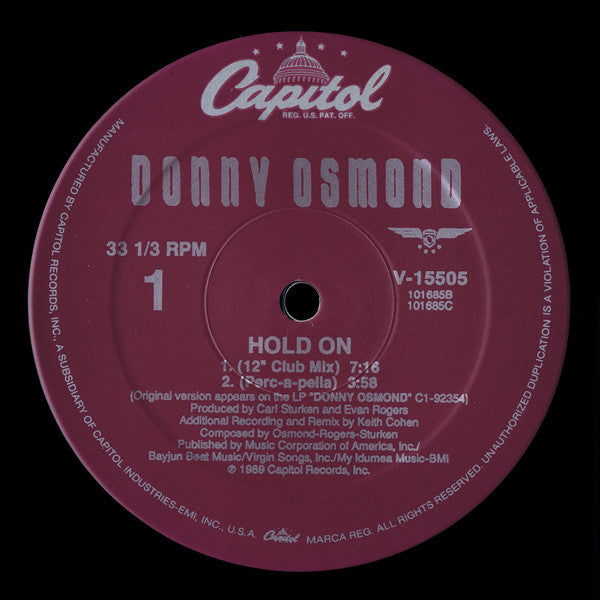 Donny Osmond – Hold On