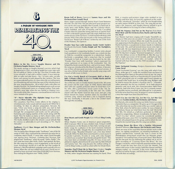 Remembering The '40s - A Parade Of Nostalgic Hits