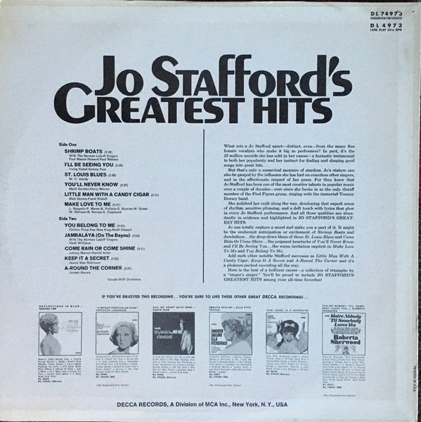 Jo Stafford's Greatest Hits