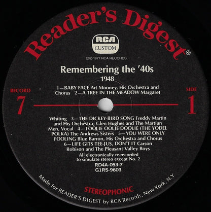 Remembering The '40s - A Parade Of Nostalgic Hits