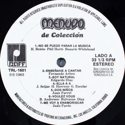 Menudo De Coleccion