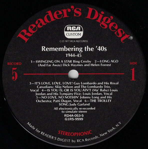 Remembering The '40s - A Parade Of Nostalgic Hits