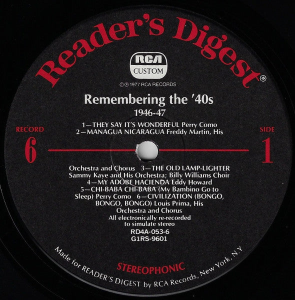 Remembering The '40s - A Parade Of Nostalgic Hits