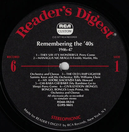 Remembering The '40s - A Parade Of Nostalgic Hits