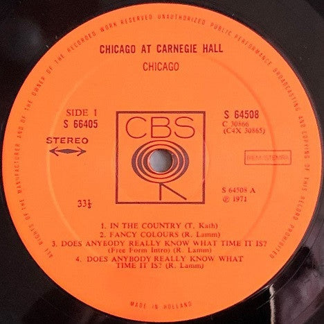 Chicago At Carnegie Hall (Volumes I, II, III And IV)