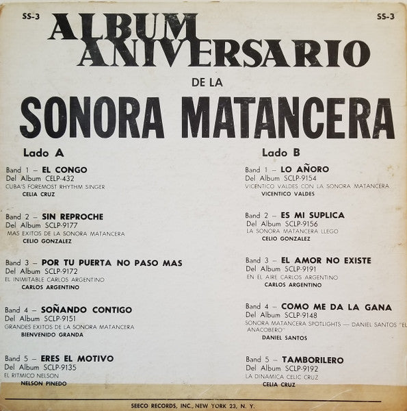 Album Aniversario De La Sonora Matancera