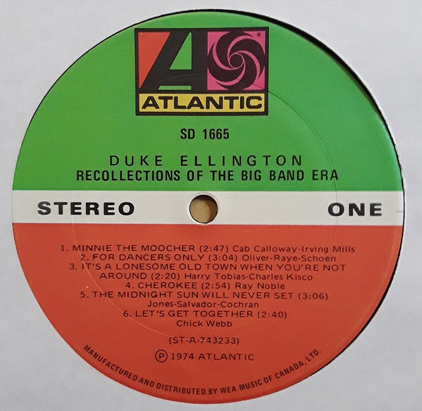 Recollections Of The Big Band Era