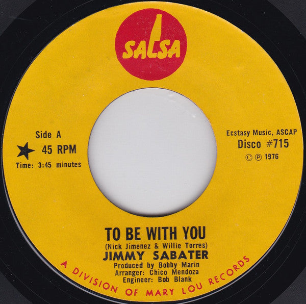 Jimmy Sabater – To Be With You