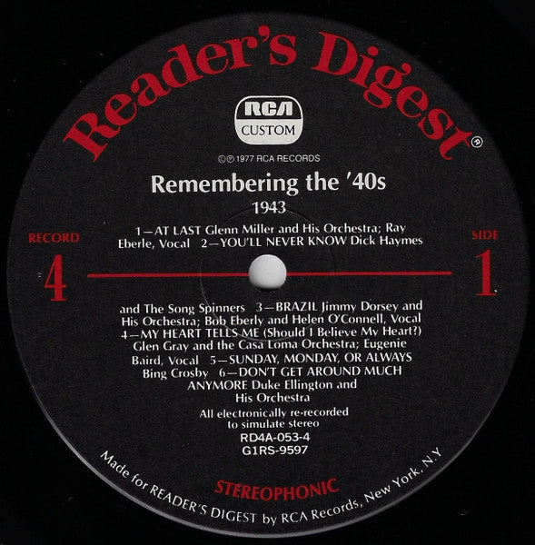 Remembering The '40s - A Parade Of Nostalgic Hits