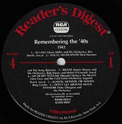 Remembering The '40s - A Parade Of Nostalgic Hits