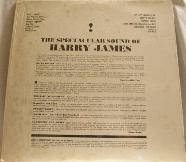 The Spectacular Sound Of Harry James