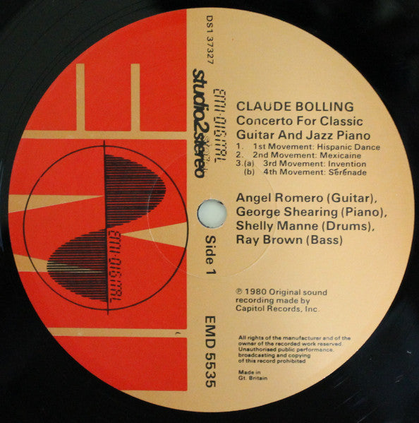 Claude Bolling: Concerto For Classic Guitar And Jazz Piano
