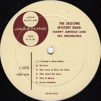 The Jazztone Mystery Band: Harry Arnold And His Orchestra