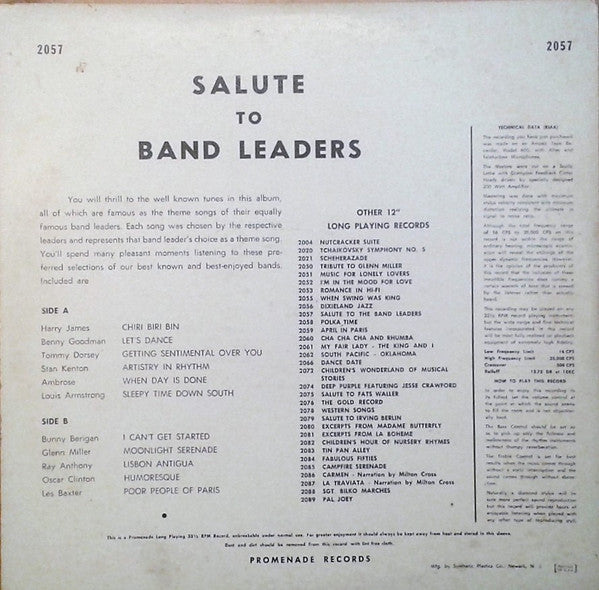 A Salute To The Great Band Leaders