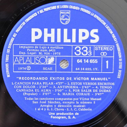 Recordando Exitos De Victor Manuel