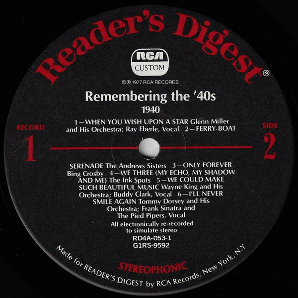 Remembering The '40s - A Parade Of Nostalgic Hits