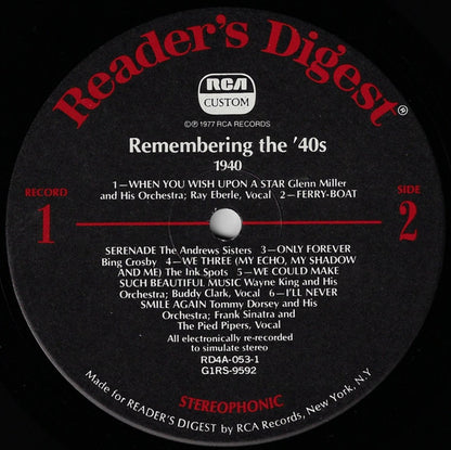 Remembering The '40s - A Parade Of Nostalgic Hits