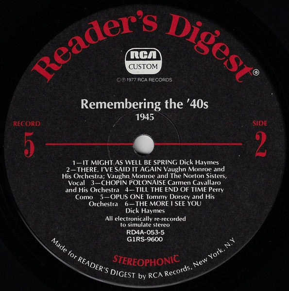 Remembering The '40s - A Parade Of Nostalgic Hits