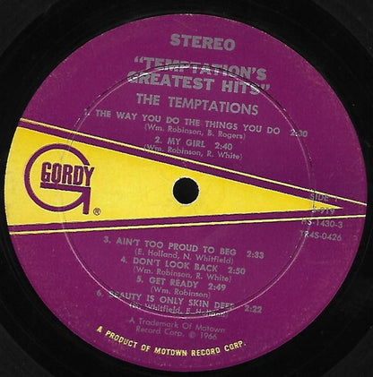 The Temptations Greatest Hits