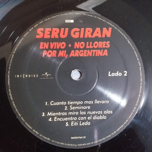 No Llores Por Mi, Argentina