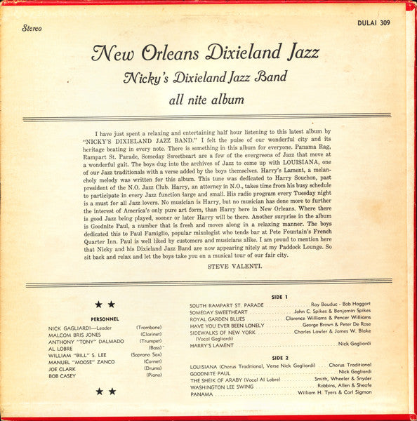 New Orleans Dixieland Jazz, All Nite Album