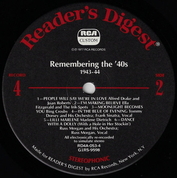 Remembering The '40s - A Parade Of Nostalgic Hits