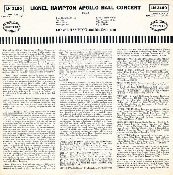 Lionel Hampton Apollo Hall Concert 1954