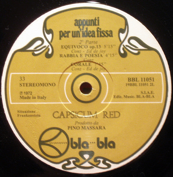 Appunti Per Un'Idea Fissa