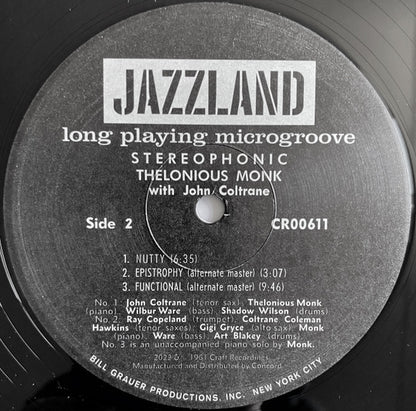 Thelonious Monk With John Coltrane