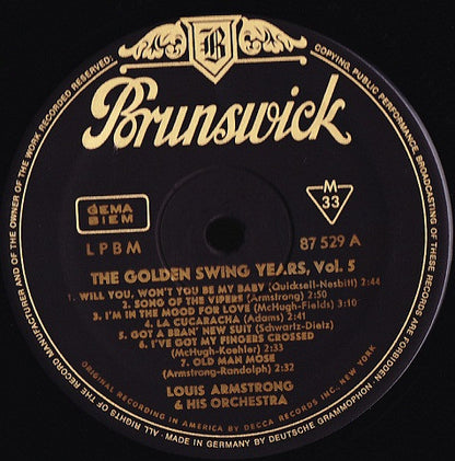 The Golden Swing Years - Vol. 5  - A Collection Of Historical Recordings - 1934/36