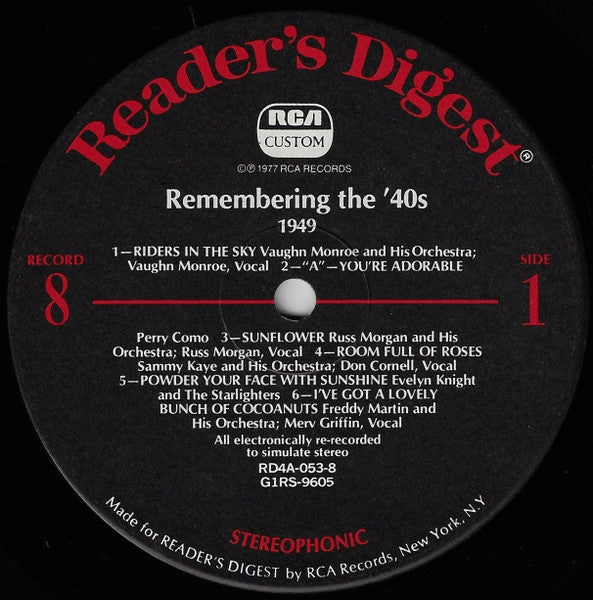 Remembering The '40s - A Parade Of Nostalgic Hits