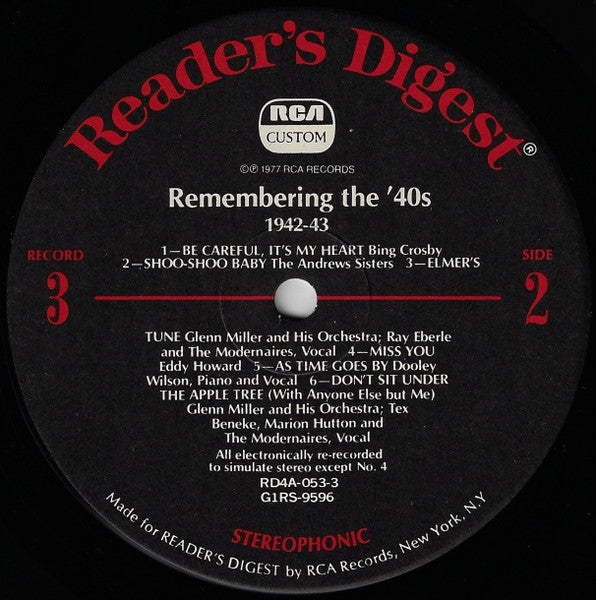 Remembering The '40s - A Parade Of Nostalgic Hits