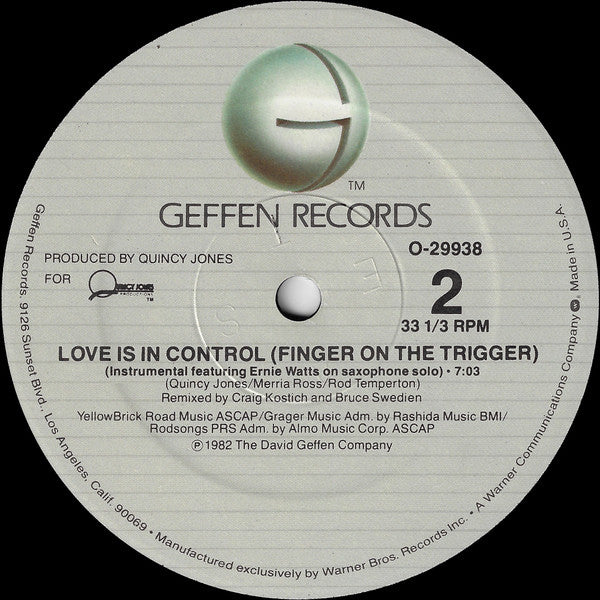 Love Is In Control (Finger On The Trigger)