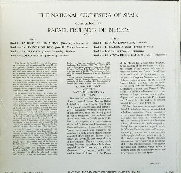 The National Orchestra Of Spain Conducted By Rafael Frühbeck De Burgos (Vol. 1)