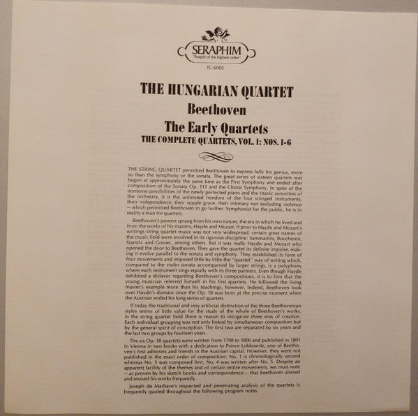 The Early Quartets (The Complete String Quartets, Vol. 1: Nos. 1-6)