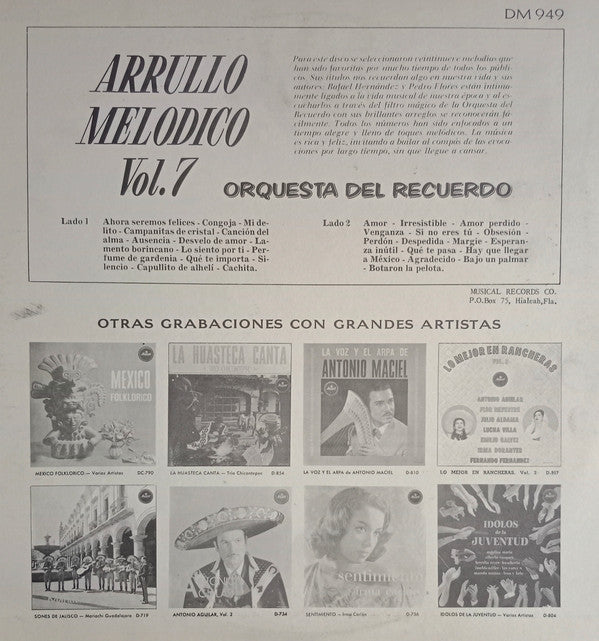 Arrullo Melodico Vol. 7