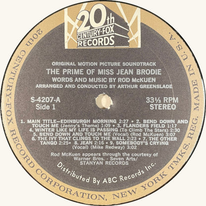 The Prime Of Miss Jean Brodie: Original Motion Picture Soundtrack