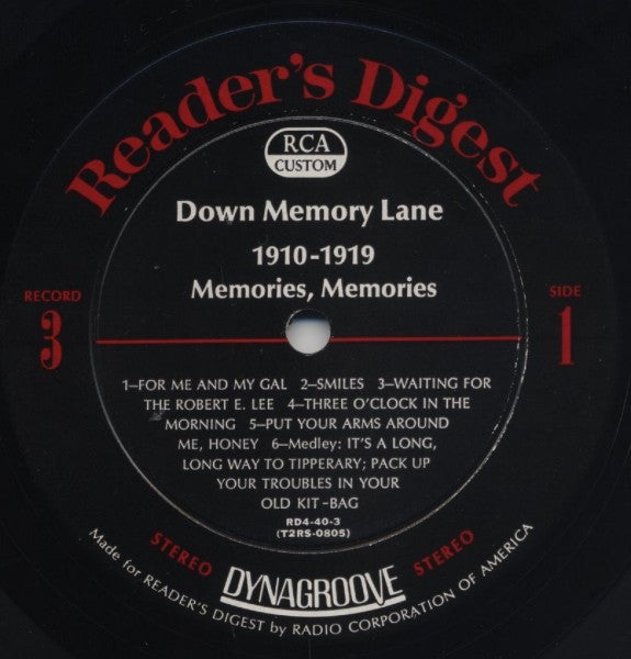 Down Memory Lane (65 Years Of Song Hits)