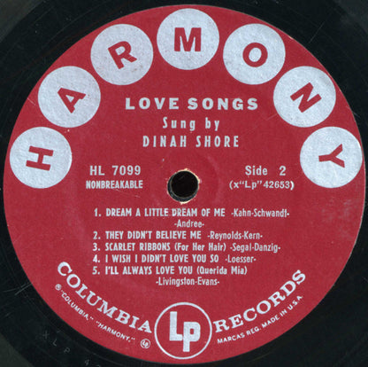 Love Songs, Sung By Dinah Shore