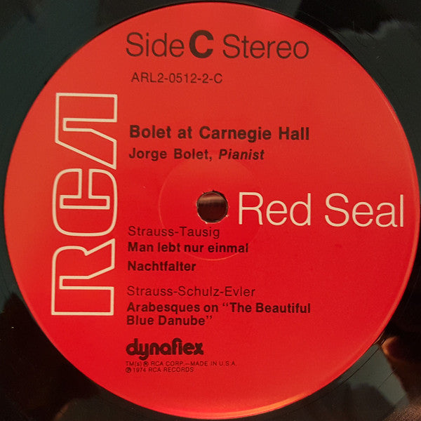 Jorge Bolet At Carnegie Hall Recorded Live February 25, 1974